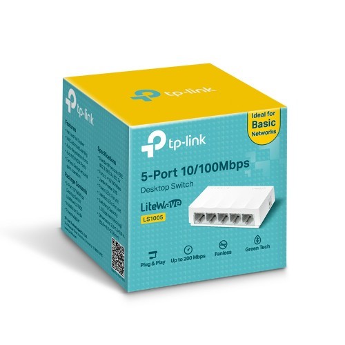 TP-Link LS1005 5-Port 10/100Mbps Desktop Network Switch TP-Link LS1005 5-Port 10/100Mbps Desktop Network Switch TP-Link LS1005 5-Port 10/100Mbps Desktop Network Switch
